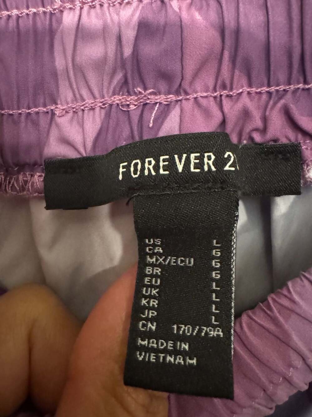 Forever 21 Purple Camo Drawstring Waist Jogger Pants - Picture 3 of 6